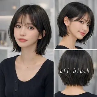 ミディアム カラー 韓国風レイヤー/ 艶カラー竹内貫のヘアスタイル