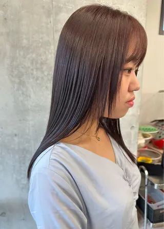 ロング カラー 小顔ボブ/お悩み解決 /ボブパーマ/とういのヘアスタイル