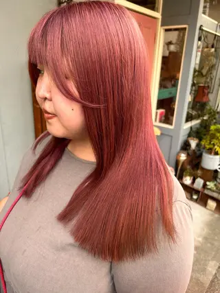 セミロング カラー 清水千優/パーマ/透 明感カラー/メンズのヘアスタイル