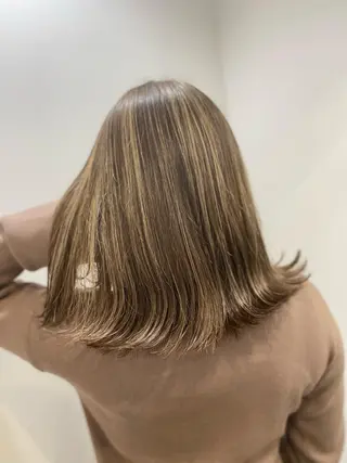 セミロング カラー opus 店長大和 レイヤー/赤み消しのヘアスタイル