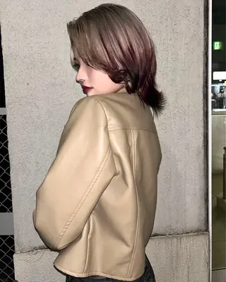 ミディアム カラー CACHÉ所属・大阪/堀江/ いわもと　りゅうやのヘアスタイル