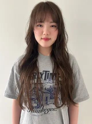 ロング カラー ケアパーマ/ケアブリ ーチdaisukeのヘアスタイル