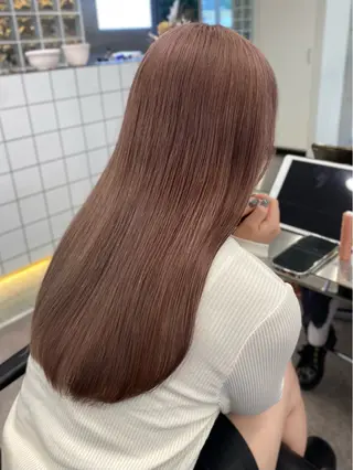 ミディアム カラー 渋谷ブリーチカラー 韓国ヘアyuikoのヘアスタイル