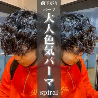 ショート パーマ メンズ メンズパーマ/ メッシュ😎タクミのヘアスタイル