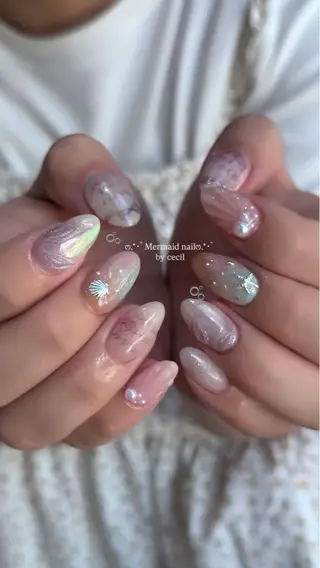 ネイル GRANDE大須 Cecil💜のネイルデザイン