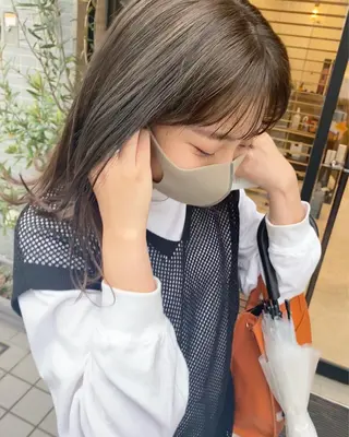 ミディアム カラー ヘアアレンジ パーマ指名No1 /namiのヘアスタイル