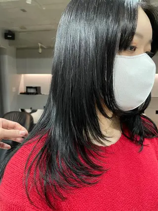 セミロング 吉田一輝 外国人パーマのヘアスタイル