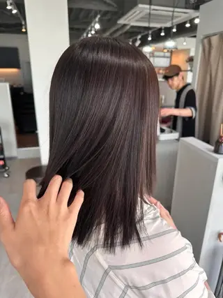 ミディアム カラー 白髪女性専門店: elpisのヘアスタイル