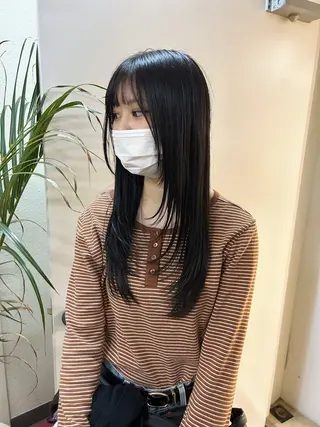 ロング カラー ⚪️ニュアンスカラー ⚪️ハイトーン　マユのヘアスタイル