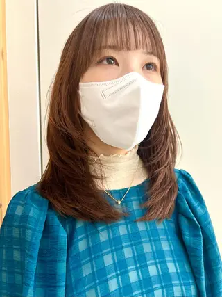 ミディアム カラー レイヤー専門家 ダブルカラー修のヘアスタイル