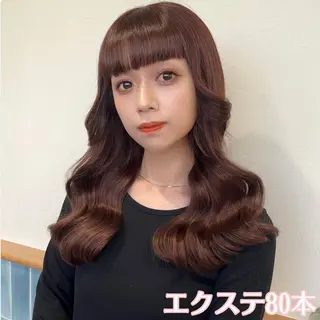 ロング カラー MOE🐈‍⬛🎀 エクステ/ワンホンのヘアスタイル