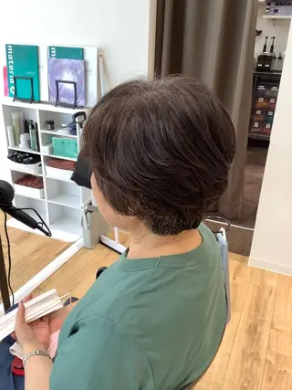 ミディアム カラー エイジングケア特化 美容師✂️山崎竜二のヘアスタイル