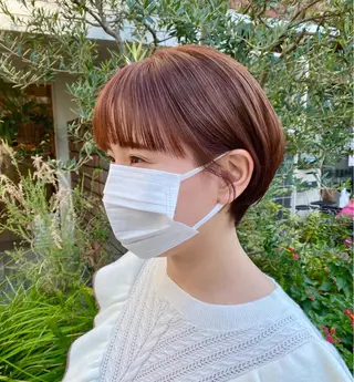 ショート カラー ヘアアレンジ BELLA阿部野 TOMOMIのヘアスタイル