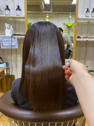 セミロング パーマ ✨ツヤ髪ストレート /りん✨のヘアスタイル