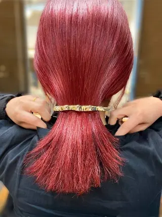 ミディアム カラー 高村 茉耶のヘアスタイル