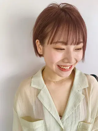 ミディアム カラー パーマ CEINE OURのヘアスタイル