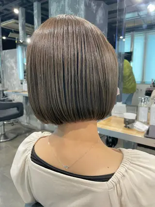 ショート カラー ヘアアレンジ flammeum所属・ハイトーン/ボブ /misakiのヘアスタイル