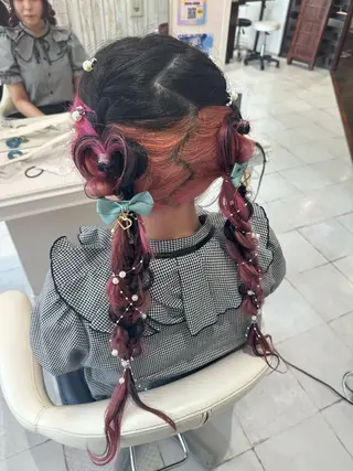 ロング ヘアアレンジ エクステ♡ヘアメ 内村麻衣のヘアスタイル