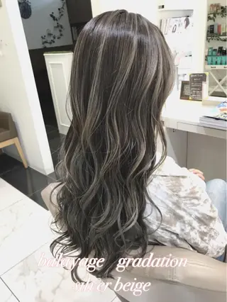 ロング カラー 山崎俊輔/髪質改善 /バレイヤージュのヘアスタイル