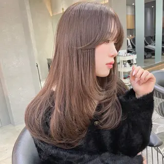 セミロング 山本翔一郎 韓国顔周りレイヤーのヘアスタイル