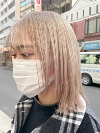 ミディアム カラー 💖デザインカラー/ タダ ハナカ💖のヘアスタイル