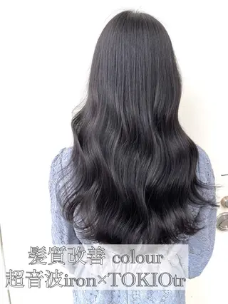 ロング カラー パーマ ヘアアレンジ Zina福岡天神店 艶髪/レイヤー/小顔のヘアスタイル