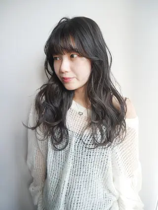 ロング カラー 森田遥奈/透明感カラ ー/似合わせカットのヘアスタイル