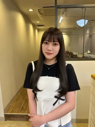 ロング カラー zina karin୨୧˙˳⋆のヘアスタイル