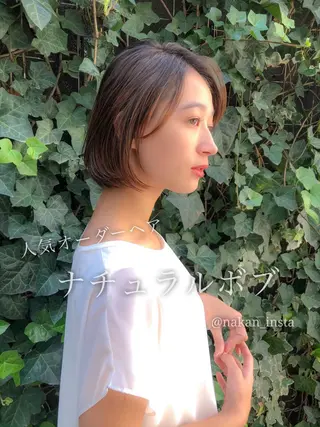 ショート カラー 顔周りレイヤー/ボブ 銀座✨中野まさひろのヘアスタイル