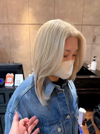 セミロング カラー BRAIDS💎愛子 大人ハイライト💎のヘアスタイル