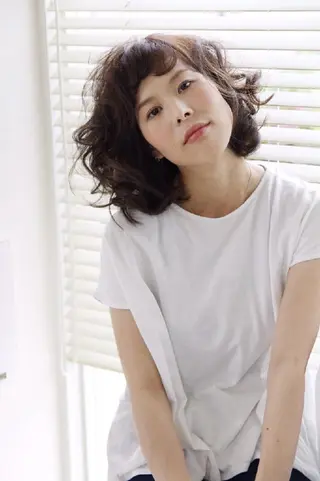 カラー パーマ ミディアム Charme所属・charme 木澤のヘアスタイル