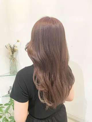 ミディアム カラー 髪質改善カラー🤍 エクステ✨君島由実子のヘアスタイル