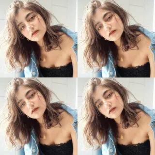 セミロング カラー 💜ハイトーン💛 マジカルかいちゃんのヘアスタイル