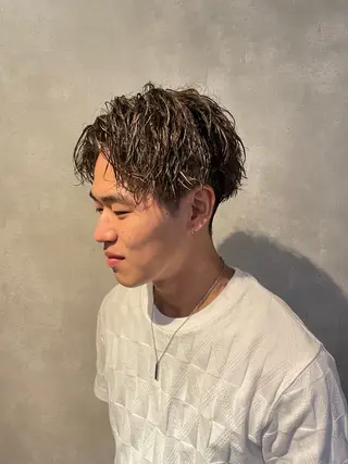 パーマ メンズ フリーランスシェアサロンルレイル所属・心斎橋/メンズ /ルレイル/地形真希のヘアスタイル