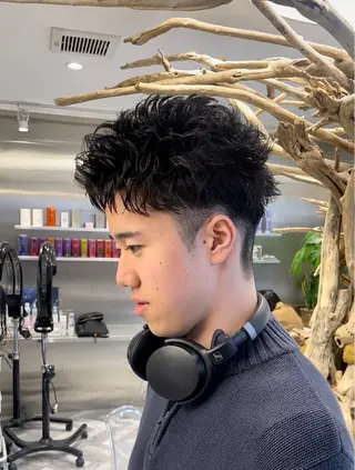 ショート パーマ メンズ 【圧倒的センス】 まる/メンズカラーのヘアスタイル