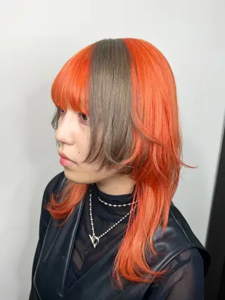 ミディアム カラー FERiCIA所属・ウルフカット/ 今川尚睦のヘアスタイル