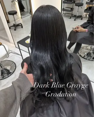 ロング カラー 赤み消し/オリーブ カーキ/福田れんのヘアスタイル