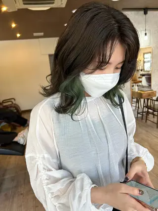 ミディアム カラー イチカワ ミオ/ minim hairのヘアスタイル