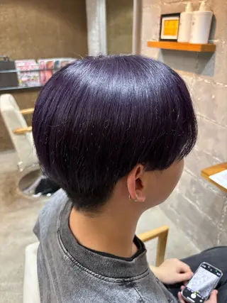カラー BLUE.所属・うえき ひなのヘアスタイル