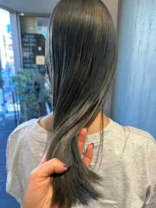 セミロング カラー 韓国風/オシャレ /縮毛矯正/滝口琴未のヘアスタイル