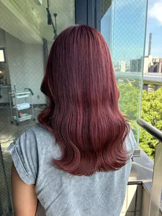 ロング カラー 💫miyu💫デザ インカラー/アレンジのヘアスタイル