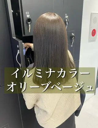 ミディアム カラー パーマ ヘアアレンジ マツエク・マツパ アイブロウ 髪質改善水素TR× レイヤーカット/熊澤のヘアスタイル