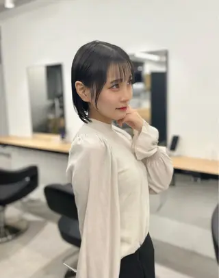 ショート モテヘア/グレージュ /ボブ/前原汐🎐のヘアスタイル