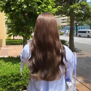 カラー MIDORI🎀 透明感/ベージュのヘアスタイル