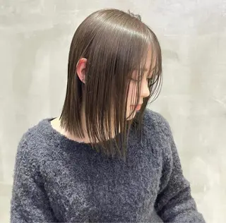 ミディアム カラー ナツミ/透明感カラー /酸性ストレートのヘアスタイル