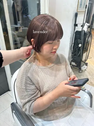 ショート カラー ありむらもえ/ 透明感カラーのヘアスタイル