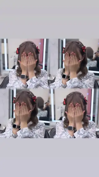 ミディアム ヘアアレンジ JPCY MIRIYAのヘアスタイル