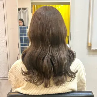 セミロング カラー ブリーチなしベージュ /ヘアセット/ミユのヘアスタイル