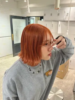 ミディアム カラー ALBUM୨୧ momokaのヘアスタイル