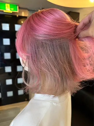 ミディアム カラー Hairmakefox所属・五十嵐航斗 ハイトーンのヘアスタイル